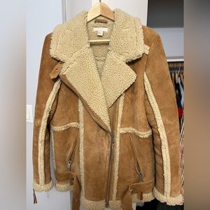 Suede leather jacket